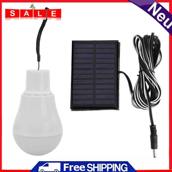 LED Bulb Solar Powered Energy Light Intelligent Bulb Camp Tent Emergent Lighting