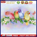 5D DIY Diamond Painting Standing Branch Parrots Cross Stitch Embroidery Rhi