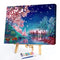 Night Peach Tree Oil Paint By Numbers Kits DIY Handpainted Canvas Picture