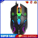 Wired Mouse 6-Key 3200 DPI Luminous Colorful Gamer Mice Gaming Accessories