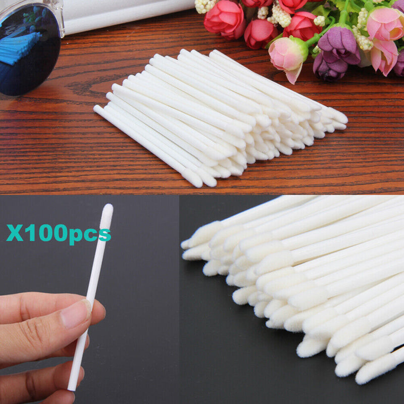 100pcs Disposable Lip Brushes Makeup Lipstick Gloss Wands Applicator