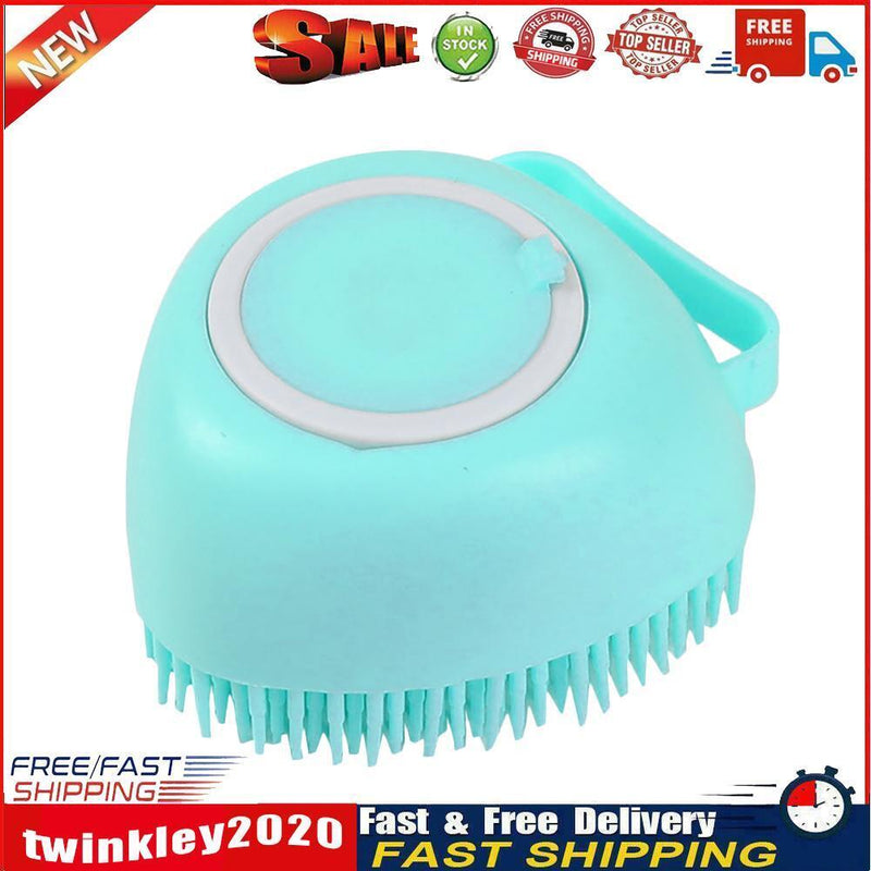 Bathroom Pet Dog Bath Massage Brush Puppy Cleaning Brushes Comb (Blue) Newly