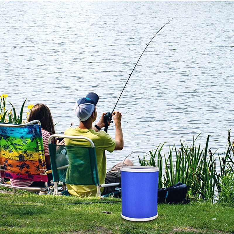 Folding Bucket Outdoor Travel Car Wash Waterproof Water Storage Fishing Bucket