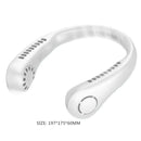 Mini Bladeless Hanging Neck Fan USB Rechargeable Summer Air Cooler (White)