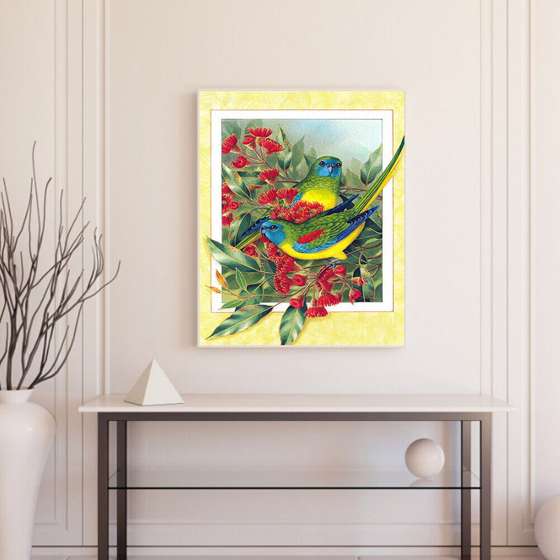 Flower Bird Oil Paint By Numbers Kit DIY Acrylic Painting Wall Art Picture Cr