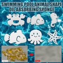 6pcs Floating Oil Absorbing Sponge Swimming Pool Hot Tub Scum Cleaning Spon