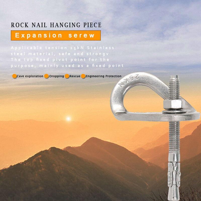 Stainless Steel Rock Nail Fastening Bolt Fixed Screw Climbing Hiking Equipmen
