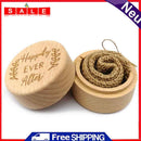 Rustic Wood Engagement Wedding Ring Box Personalized Storage Holder with Linen