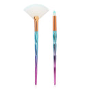 4pcs/Set Diamond Plastic Handle Face Eye Shadow Makeup Brushes (Lake Blue) Newly