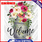 DIY Digital Picture Welcome Flowers Frameless Oil Painting By Number Handicraft