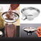 5pcs Stainless Steel Wide Mouth Funnel Thick Salad Dressing Funnel(S)