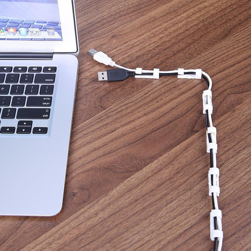 20pcs Cable Holder Protector Management Device Finishing Desktop Wire Organiz