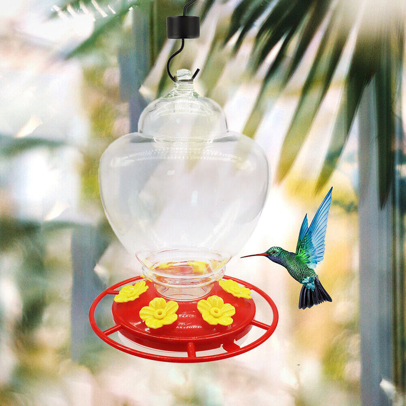 Bird Water Feeder Hanging Hummingbird Feeder Drinker Outdoor Garden Dispens