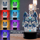 DIY Wolf Diamond Painting LED Light Embroidery Night Lamp Home Desk Decor Newly