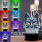 DIY Wolf Diamond Painting LED Light Embroidery Night Lamp Home Desk Decor Newly