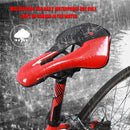 WEST BIKING Bicycle Saddle PU Leather MTB Hollow Seat Cushion (Black Red) Newly