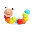 Colorful Worm Wooden Puzzles Baby Training Fingers Early Educational Toys Newly
