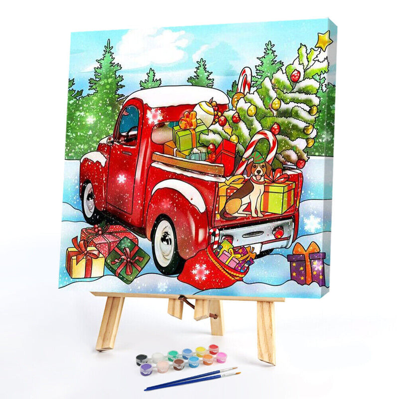 Gift Car Oil Paint by Numbers Hand Painted Frameless Picture Home Ornament Kit