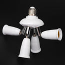 Adjustable E27 Splitter 4 Heads Lamp Base Adapter LED Bulb Holder Socket Newly