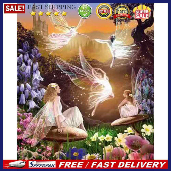 DIY Flying Fairy Oil Paint by Numbers Hand Painted Drawing Kit Coloring Picture