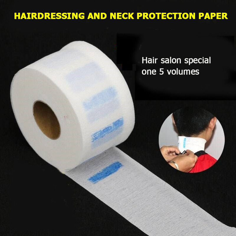 5 Rollers Neck Covering Papers Disposable Hair Cutting Ruffle Collar Wraps