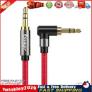 Essager 3.5mm Aux Jack Male to Male Audio Cable for Car Headphone (Red) Newly