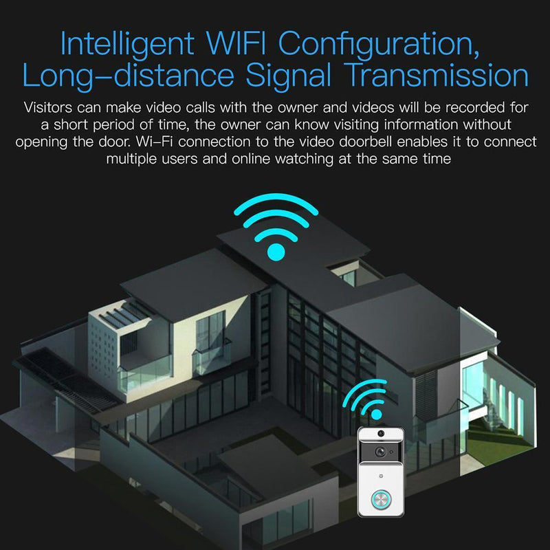 Smart Wireless WiFi Home Security DoorBell Camera Phone Video Door Intercom