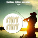 30xRubber Rig Hook Carp Fishing Line Aligner Hair rigs Terminal End Tackle W6A4