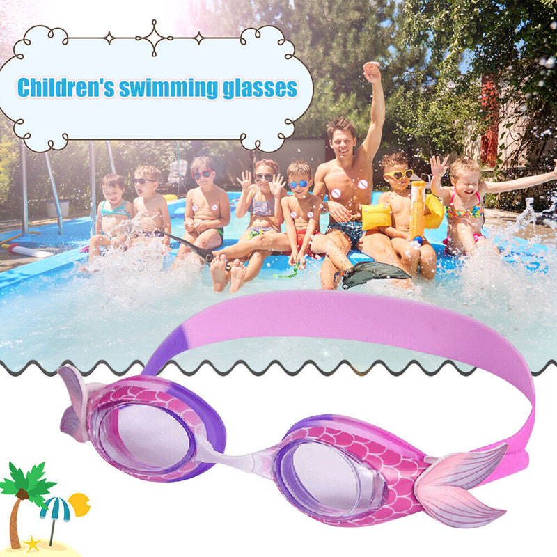 Silicone Eyewear Swimming Glasses Waterproof Cartoon Mermaid Swimming Goggl