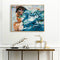 Girl and Dolphin Oil Paint By Numbers DIY Acrylic Painting on Canvas Drawing Kit