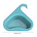 Sink Strainer Basket Triangular Hanging Filter Sink Storage Shelf (Blue)