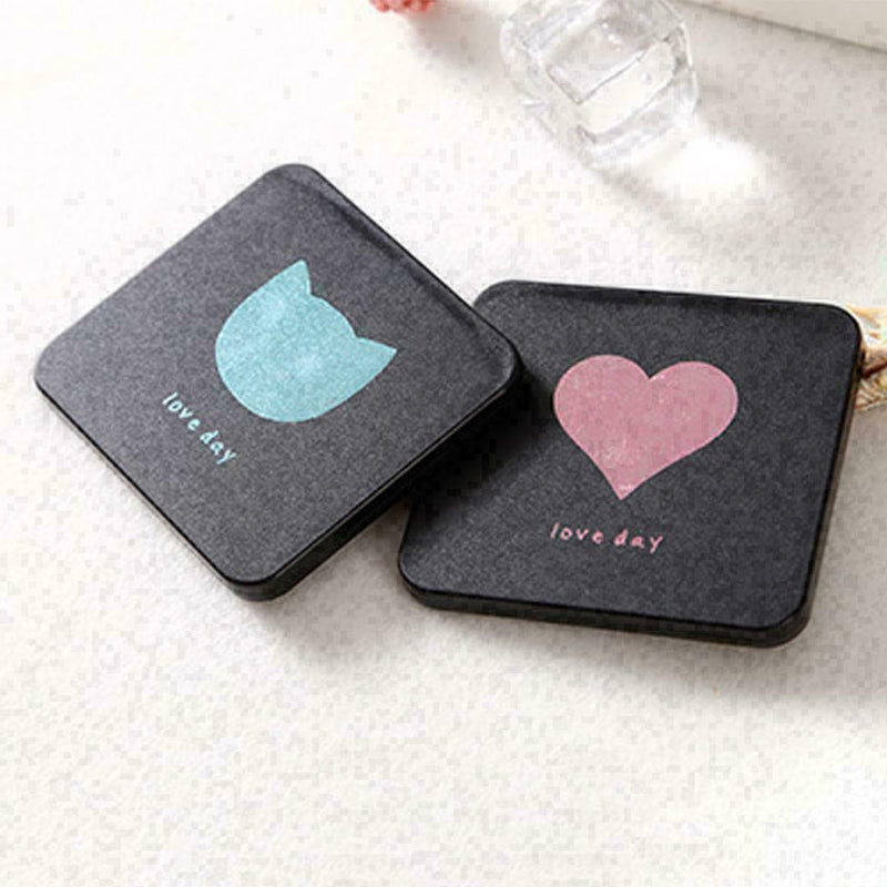 Cosmetic Mirror Double Sided Portable Compact Pocket Foldable Make-up C5J9 E6B4