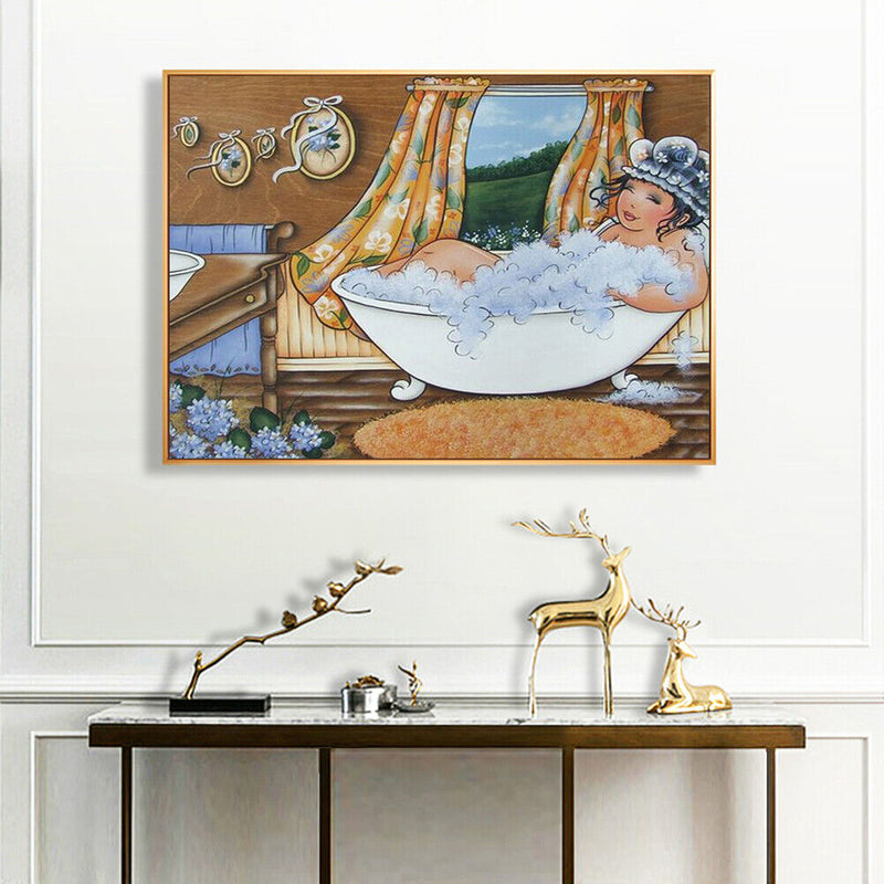 Oil Paint By Numbers Picture DIY Painting Bathing Woman Acrylic Paint Decor