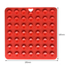 Pet Dogs Cats Slow Food Bowls Lick Mat Silicone Pet Treat Dispensing (Red) Newly