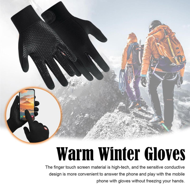 Winter-Herren-Handschuhe, warme Sportfischer-Spritzwasser-Ski-Fahrradhandschuhe.