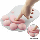 Non Slip Cute Cat Paw Wrist Support Wrist Rest Mice Mat Mouse Pad For PC Laptop