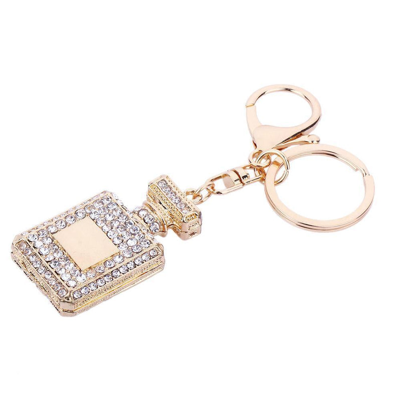 Dreamitpossible Rhinestone Crystal Perfume Bottle Key Ring Keychain Bag Pendant