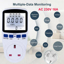 1*UK Plug Electricity Power Consumption Meter Energy Monitor Watt Kwh Analyzer~