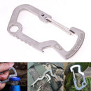 Survival Camping Hiking Rescue Gear Mini Carabiner Keychain EDC Multi Tool
