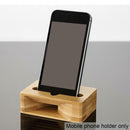 Wood Bamboo Phone Holder Sound Speaker Amplifier Desk Stand Dock 7Y6T Fo K8Q7