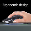 Wireless Computer Mouse Rechargeable 2.4GHz 7-Color Luminous Ergonomic Game Mice