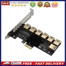 PCI-E 1x 1 to 7 Riser Card Adapter PCI-Express USB 3.0 Converter for BTC Mining
