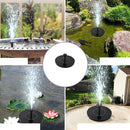 Solar Waterfall Fountain Pool Fish Pond Water Pump Outdoor Garden Decor (A)