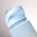 Outdoor Water Bottle with Straw BPA Free Gradient Sport Drinking Cup (Blue)