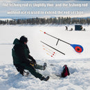 Mini Ice Fishing Rod with Pole Tip Outdoor Winter Fish Tackle (Blue 70mm) Newly