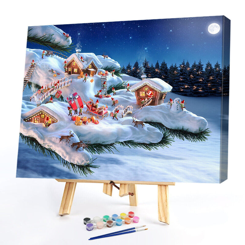 Santa Claus 50x40cm Oil Paint By Numbers Picture DIY