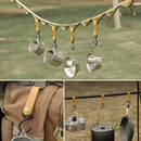 Portable Outdoor Camping Leather Hooks Strap Keychain Durable Hanger Shelf Ho