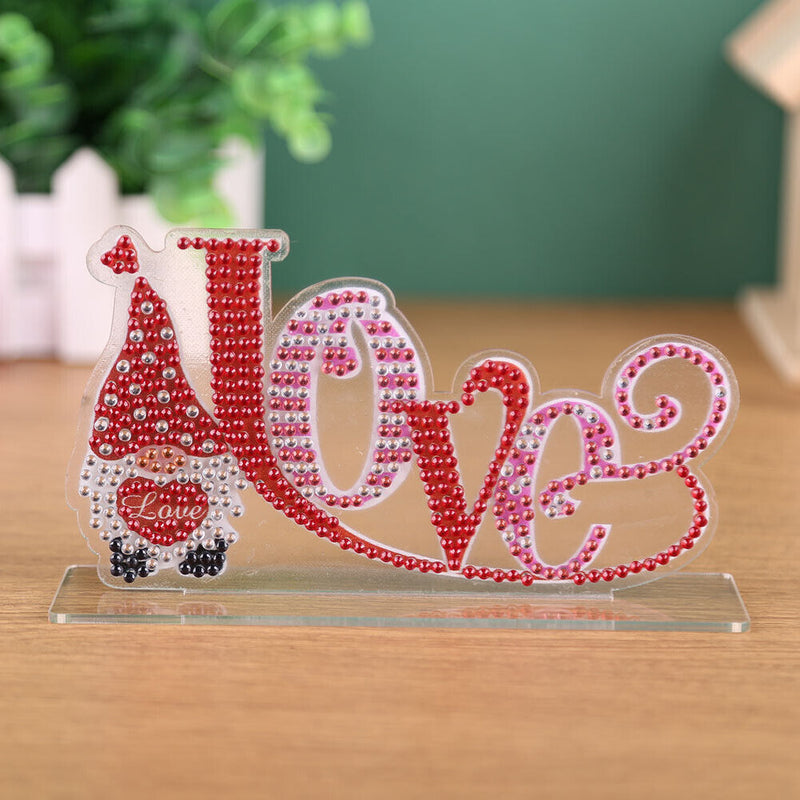 DIY Crystal Diamond Painting Valentines Day Desk Ornaments Kit (CB011) Newly