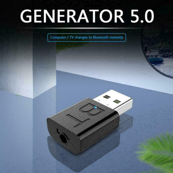 Black 2 in 1 USB Bluetooth 5.0 Receiver Transmitter Wireless HOT Adapter J2M0