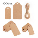 Wedding Favour 20M Rope Gift Tag Price Label Hanging Ornaments Kraft Paper